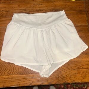 Offline by Aerie White Flowy Shorts